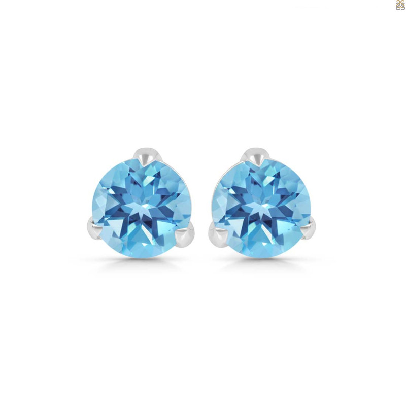 Blue Topaz Stud Earring BTZ-RDE-1570.