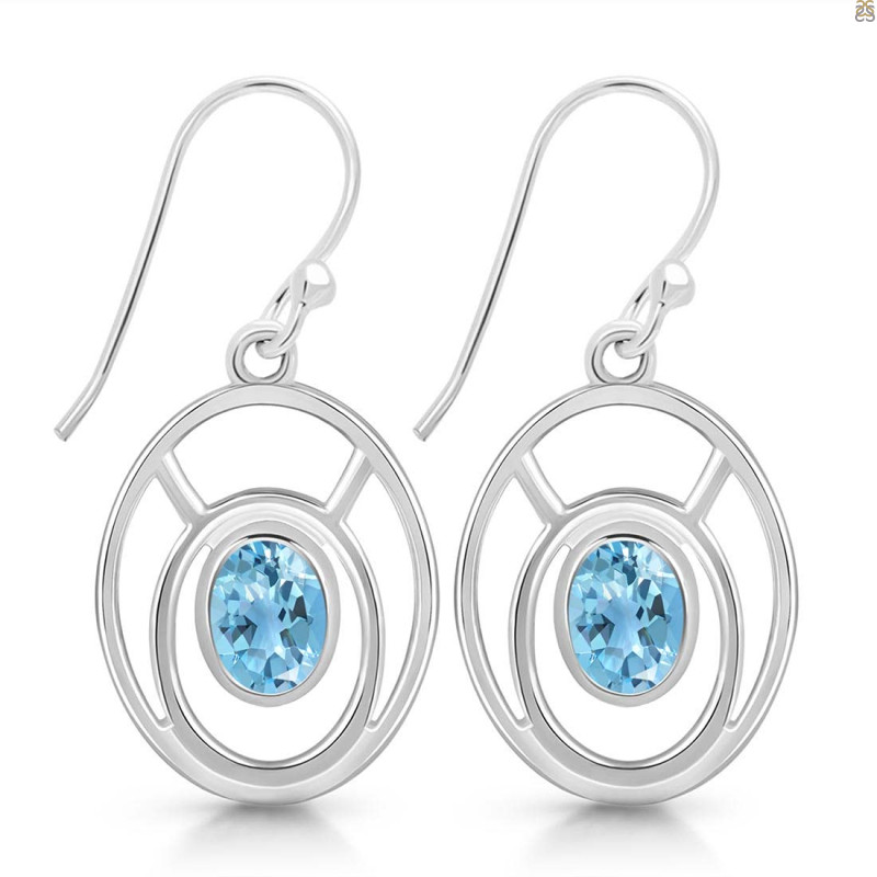 Blue Topaz Earring BTZ-RDE-264.