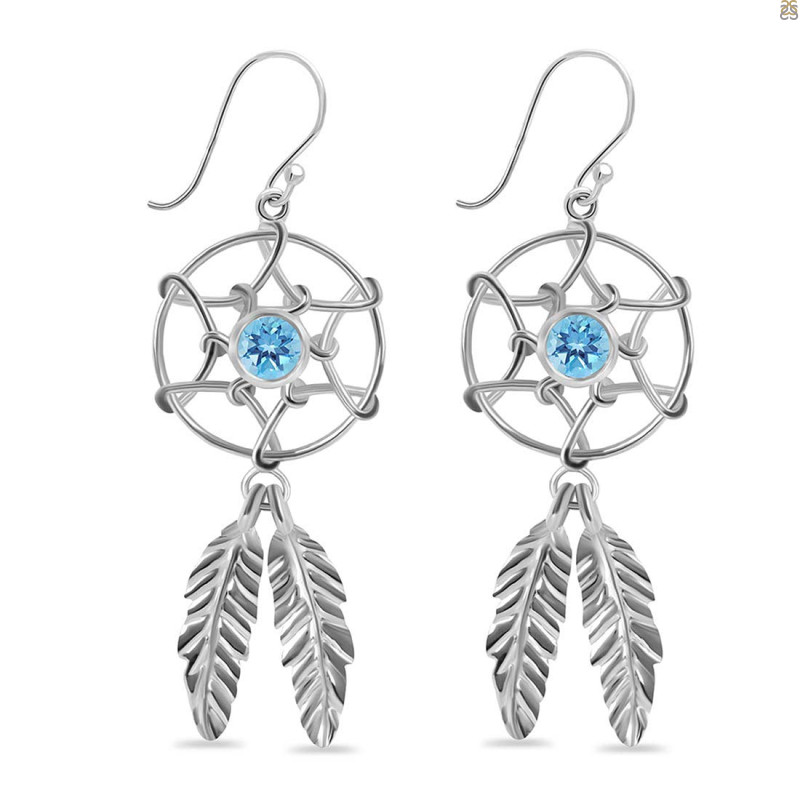 Blue Topaz Earring BTZ-RDE-270.