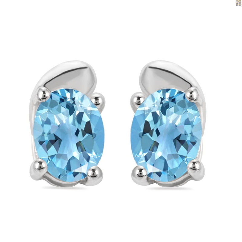 Blue Topaz Stud Earring BTZ-RDE-28.