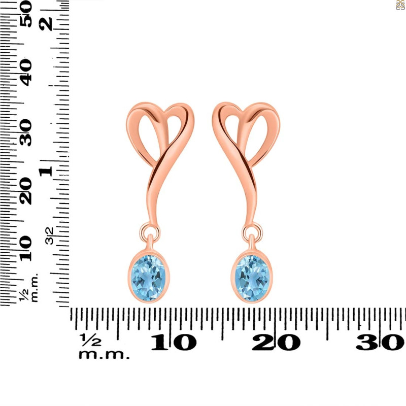 Blue Topaz Earring BTZ-RDE-447.