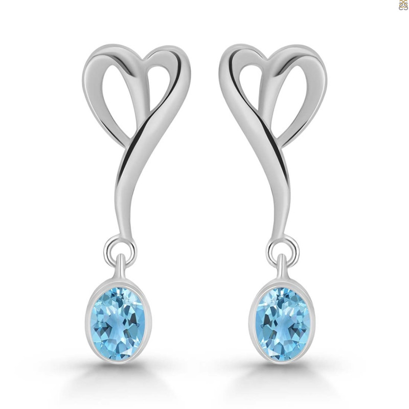 Blue Topaz Earring BTZ-RDE-447.