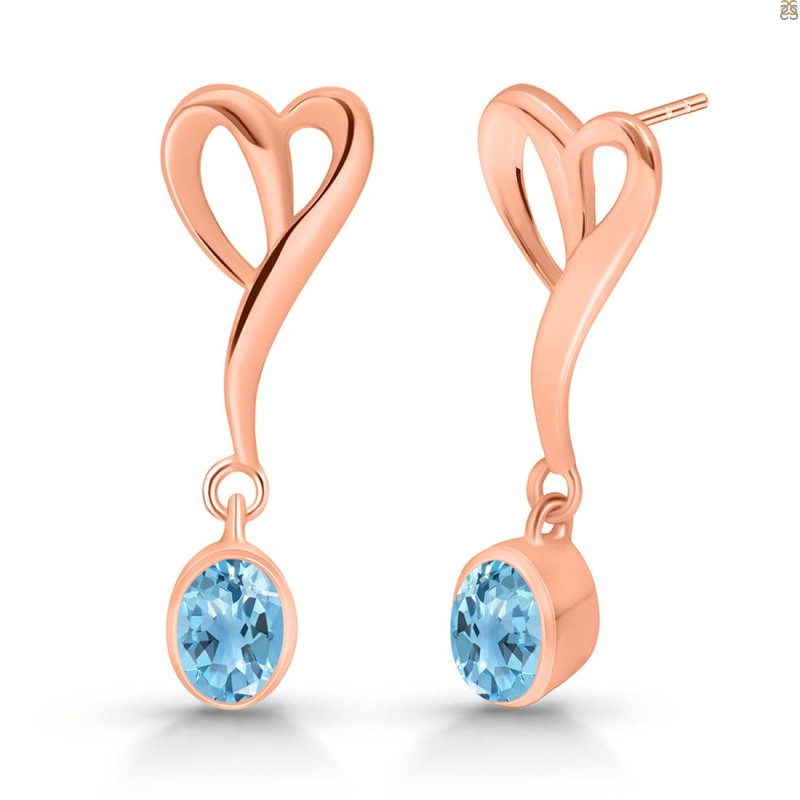 Blue Topaz Earring BTZ-RDE-447.