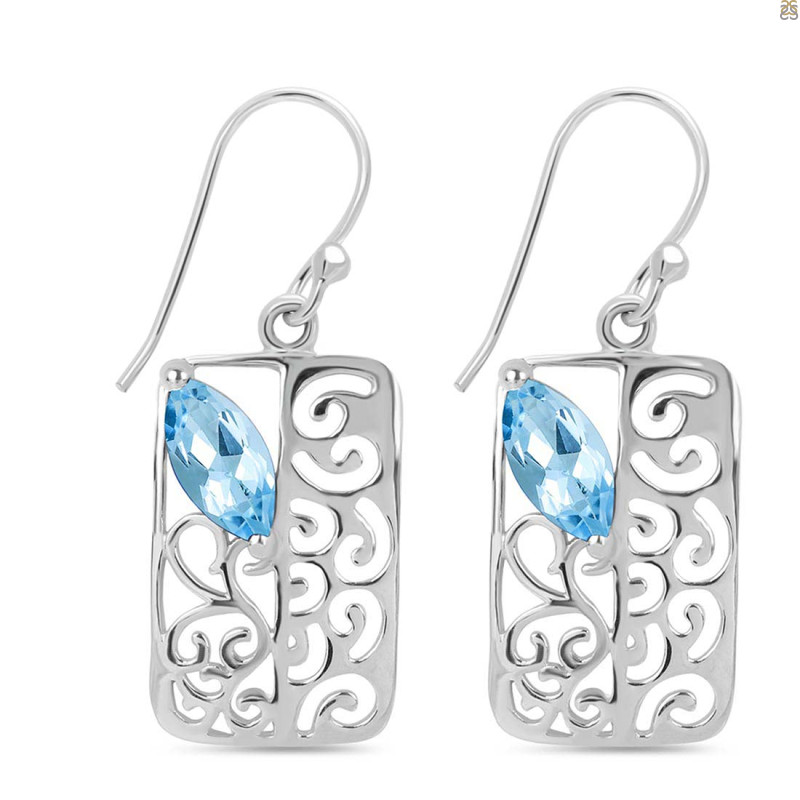 Blue Topaz Earring BTZ-RDE-47.