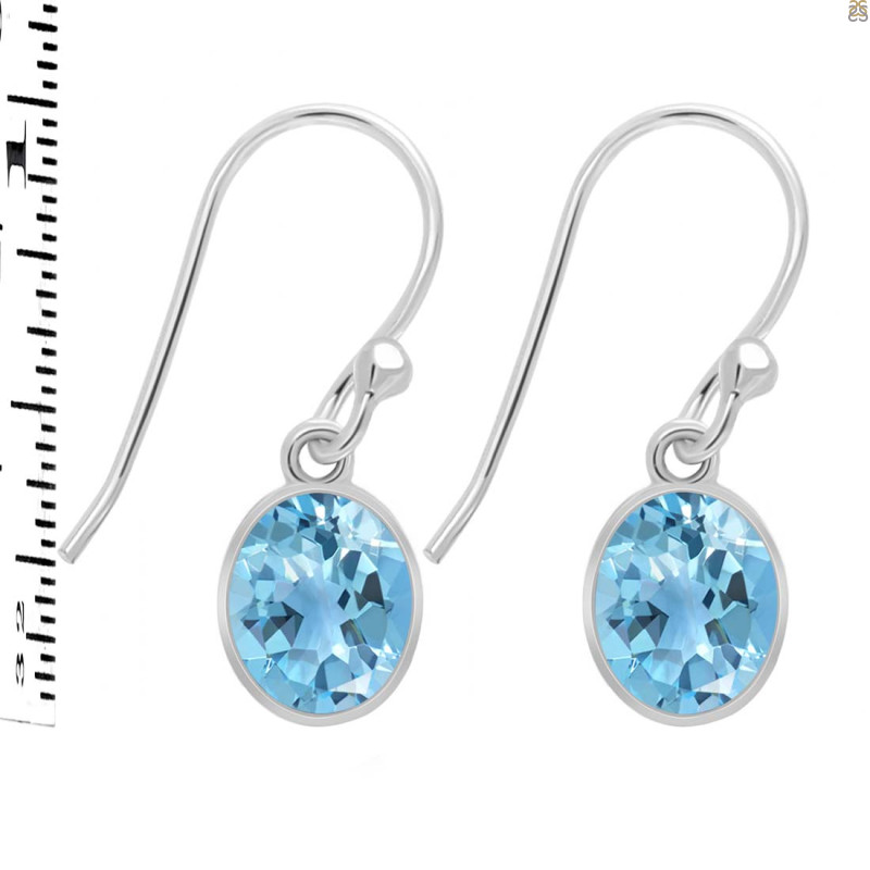 Blue Topaz Earring BTZ-RDE-547.