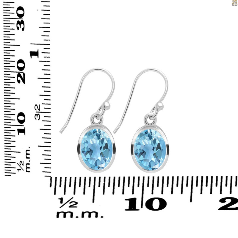 Blue Topaz Earring BTZ-RDE-561.