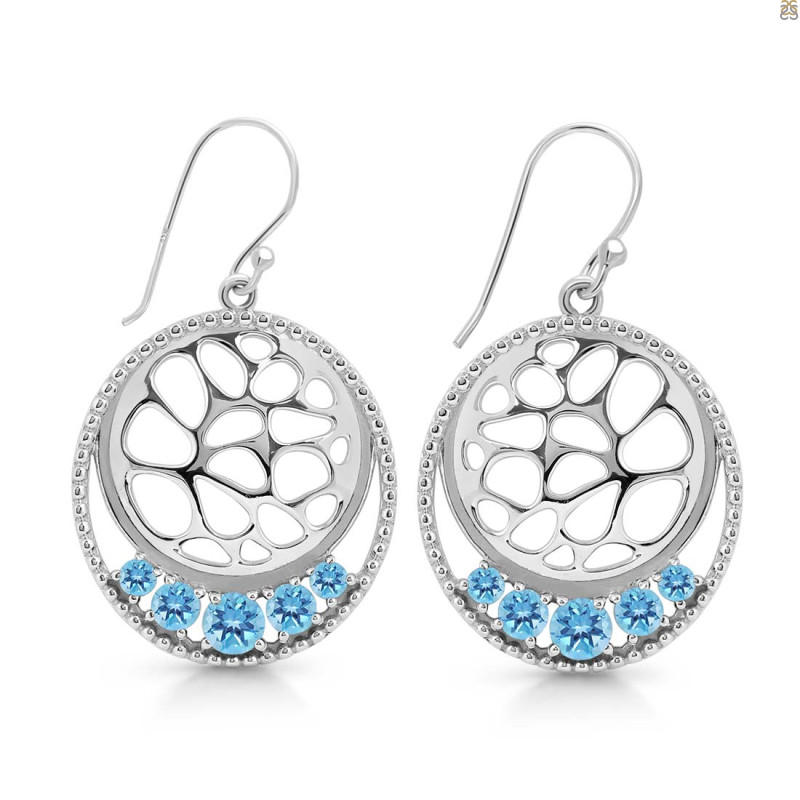 Blue Topaz Earring