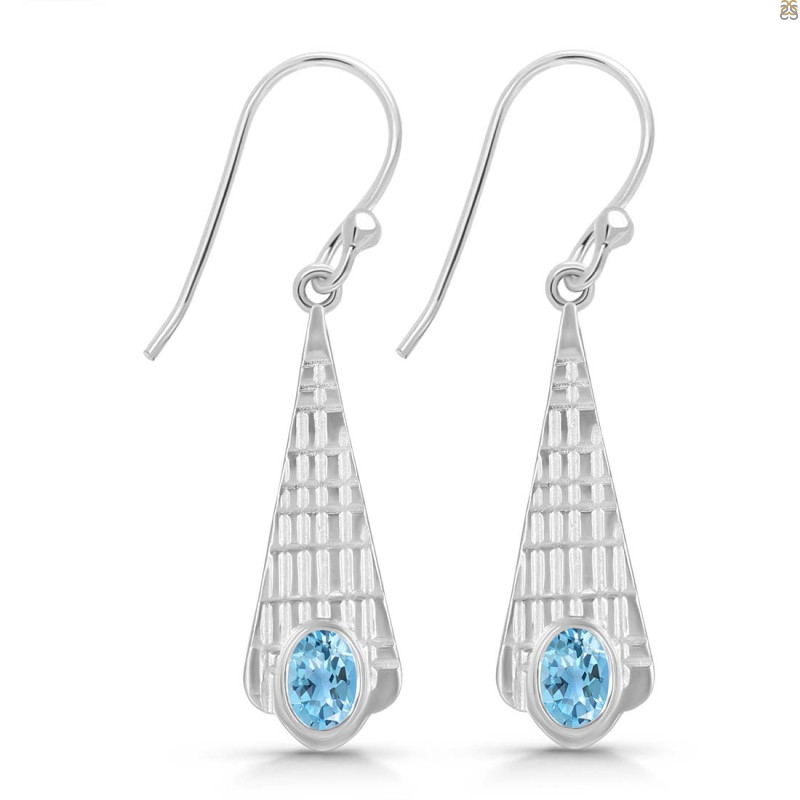 Blue Topaz Earring BTZ-RDE-637.