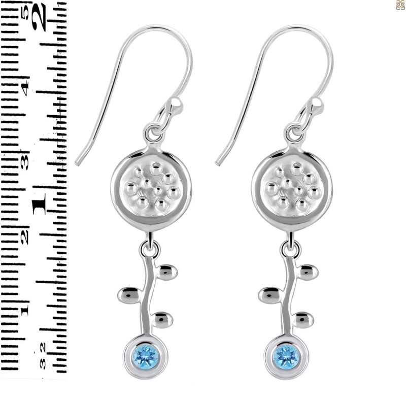 Blue Topaz Earring BTZ-RDE-638.