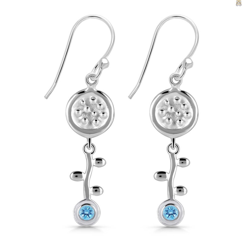 Blue Topaz Earring BTZ-RDE-638.