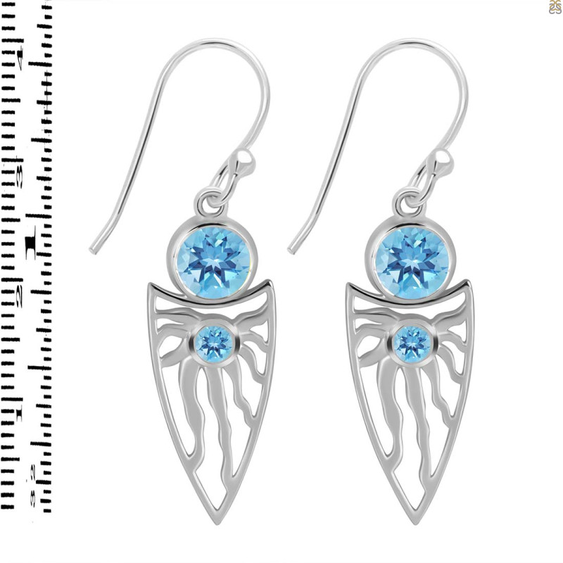 Blue Topaz Earring BTZ-RDE-649.