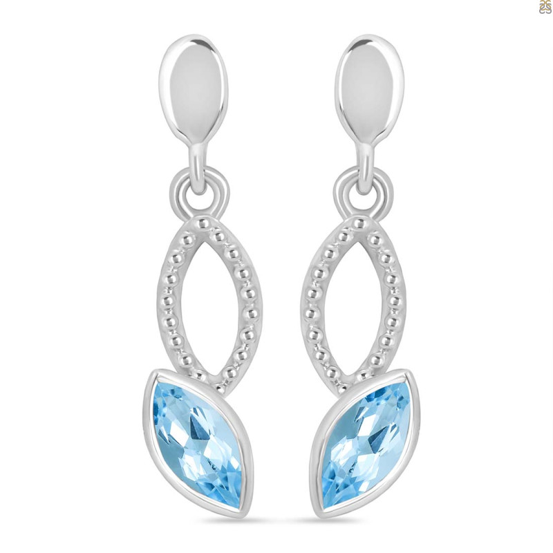 Blue Topaz Earring BTZ-RDE-70.