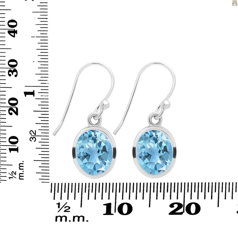 Blue Topaz Earring BTZ-RDE-708.