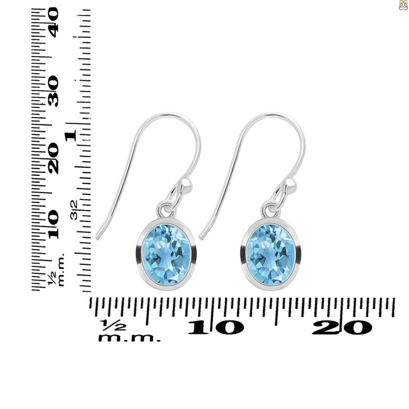 Blue Topaz Earring BTZ-RDE-713.