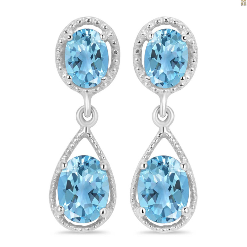 Blue Topaz Earring BTZ-RDE-73.