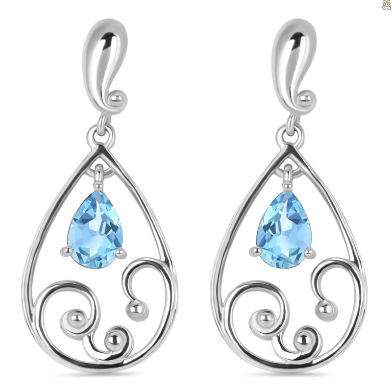Blue Topaz Earring BTZ-RDE-76.