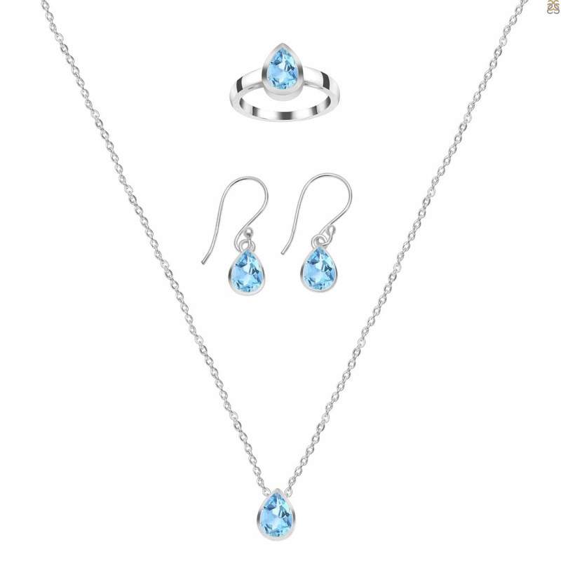  Blue Topaz Jewelry Set