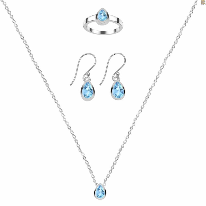  Blue Topaz Jewelry Set