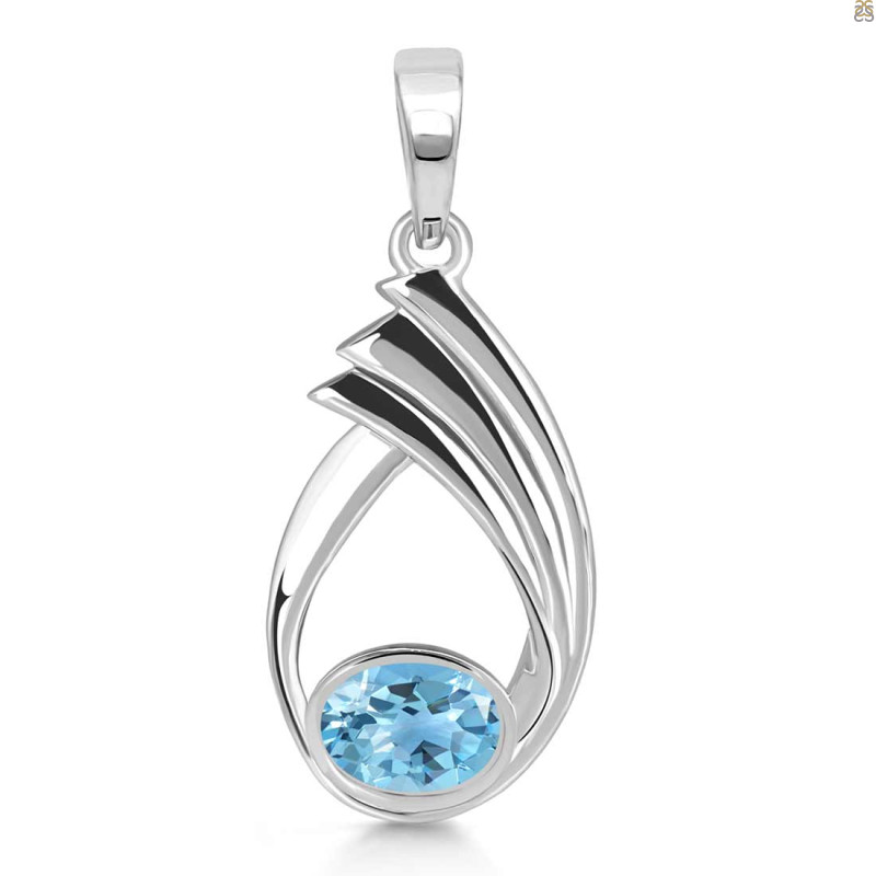 Blue Topaz Pendant BTZ-RDP-131.