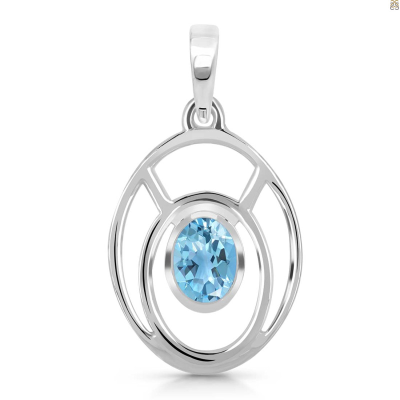Blue Topaz Pendant BTZ-RDP-139.