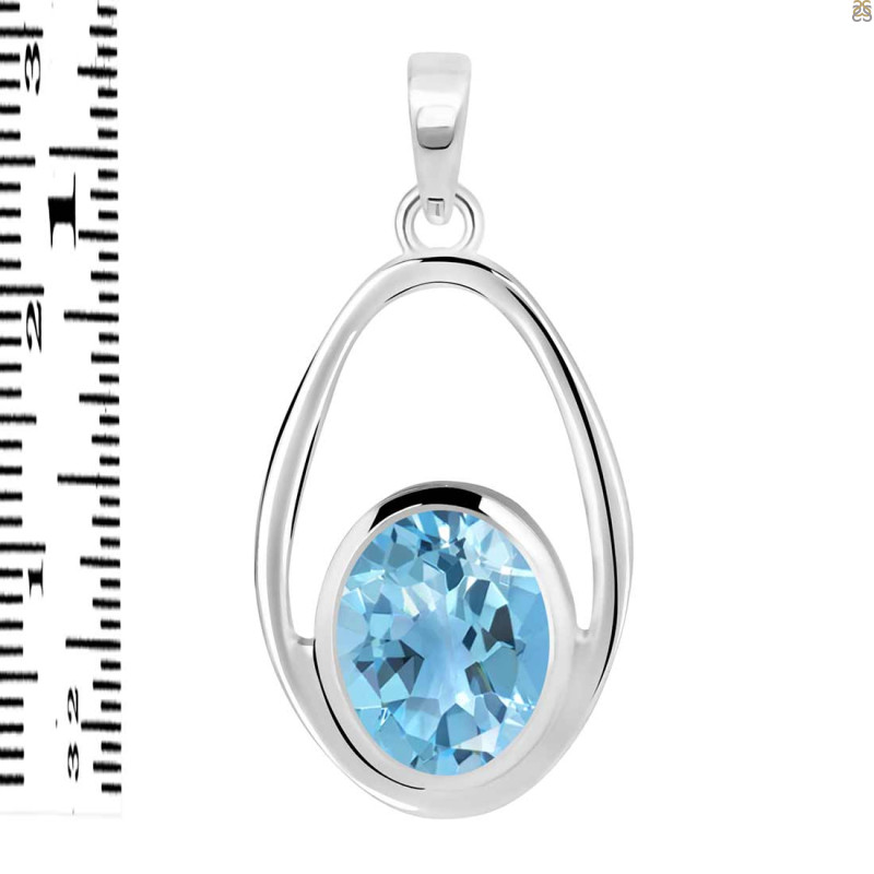 Blue Topaz Pendant BTZ-RDP-140.