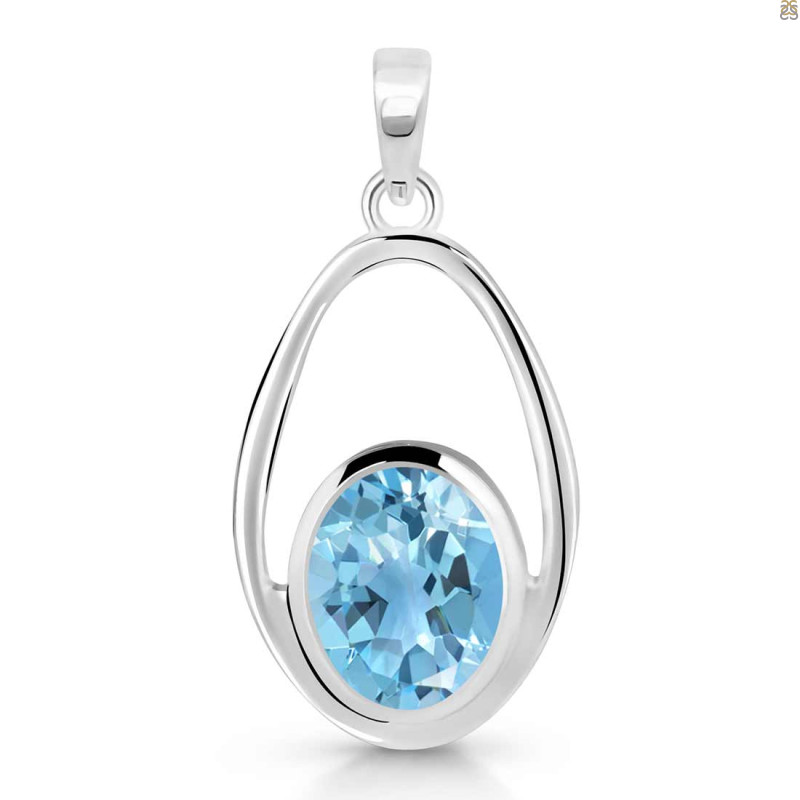 Blue Topaz Pendant BTZ-RDP-140.