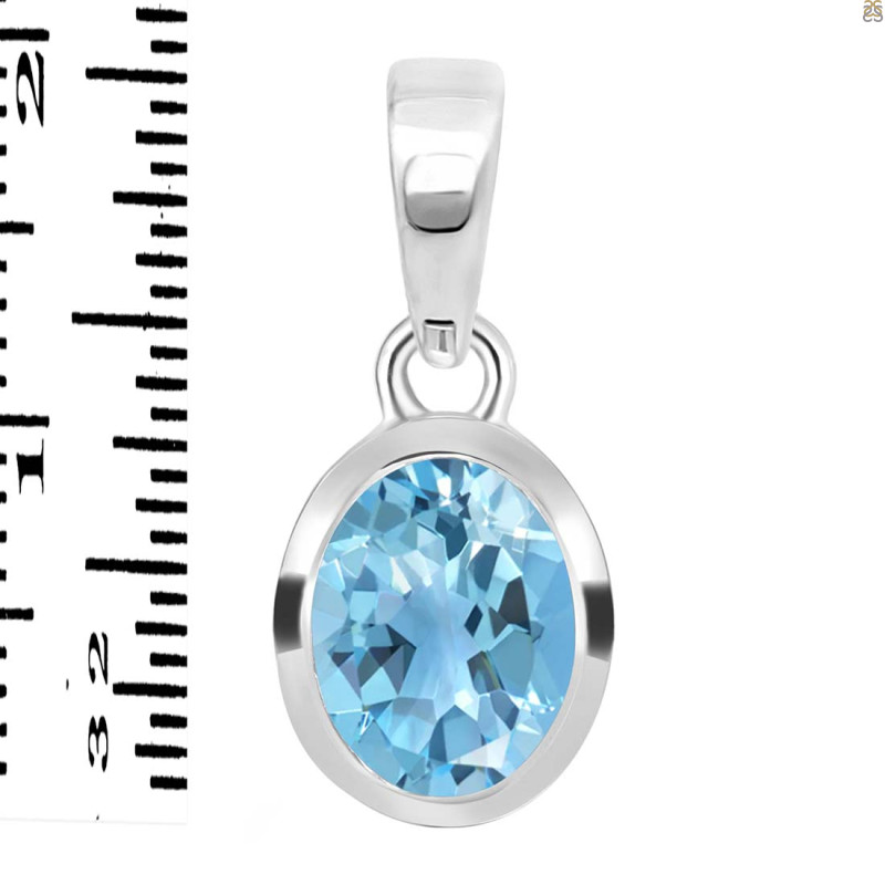 Blue Topaz Pendant BTZ-RDP-380.