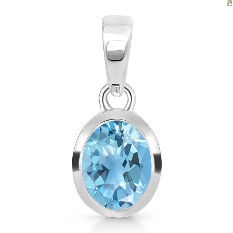Blue Topaz Pendant BTZ-RDP-380.