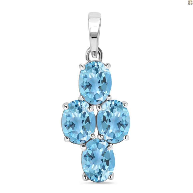 Blue Topaz Pendant BTZ-RDP-383.