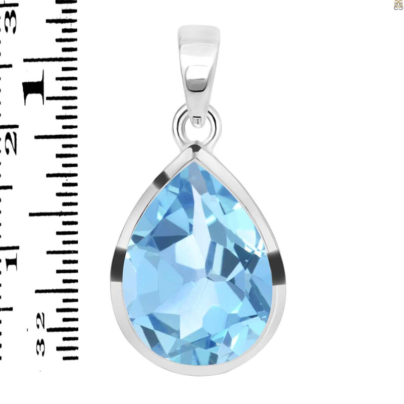 Blue Topaz Pendant BTZ-RDP-454.