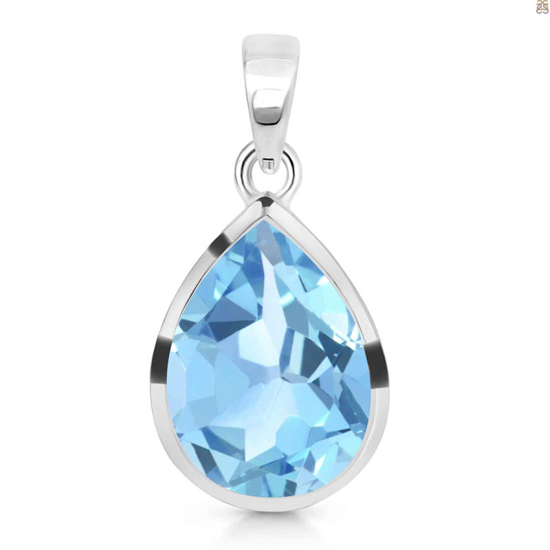 Blue Topaz Pendant BTZ-RDP-454.