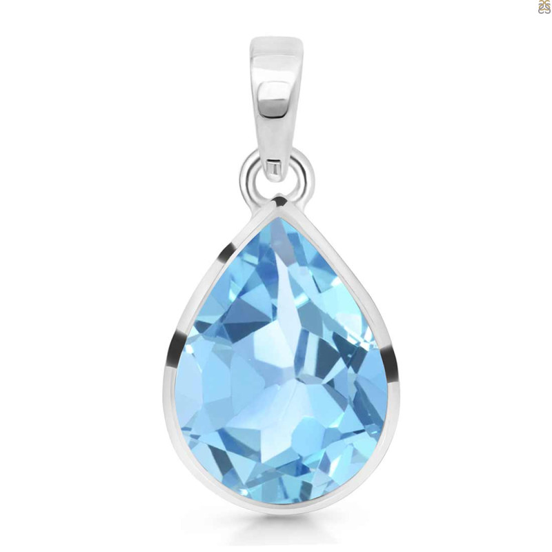 Blue Topaz Pendant BTZ-RDP-455.