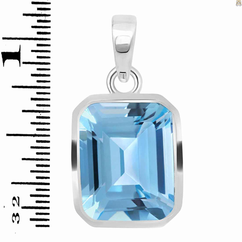 Blue Topaz Pendant BTZ-RDP-461.