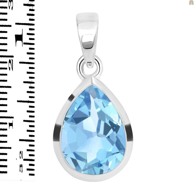 Blue Topaz Pendant BTZ-RDP-463.