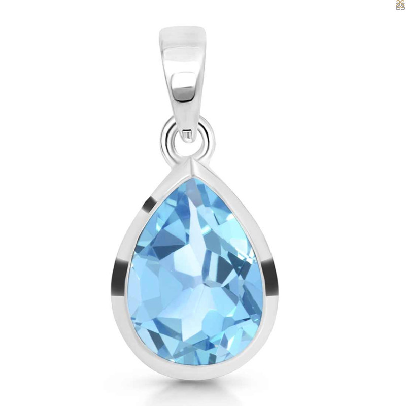 Blue Topaz Pendant BTZ-RDP-463.