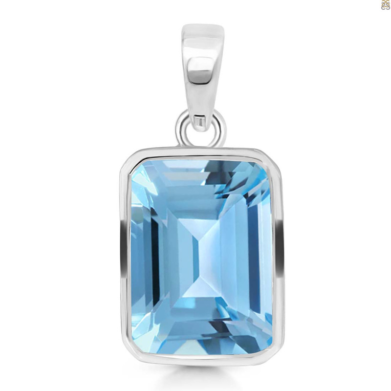 Blue Topaz Pendant BTZ-RDP-465.