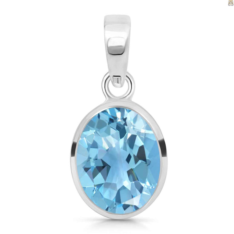 Blue Topaz Pendant BTZ-RDP-466.