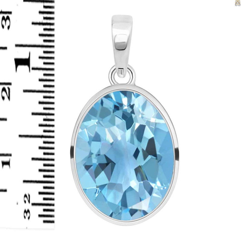 Blue Topaz Pendant BTZ-RDP-467.