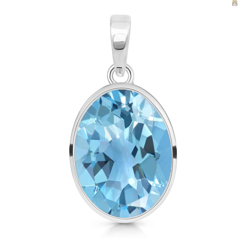 Blue Topaz Pendant BTZ-RDP-467.