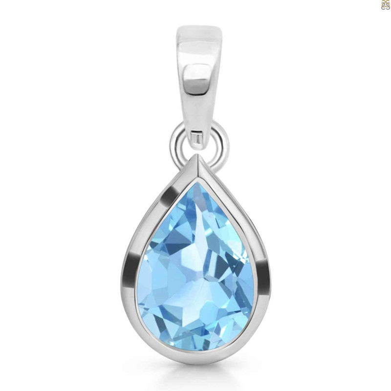 Blue Topaz Pendant BTZ-RDP-468.