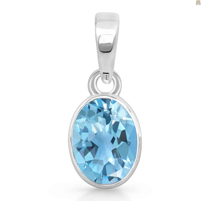 Blue Topaz Pendant BTZ-RDP-469.