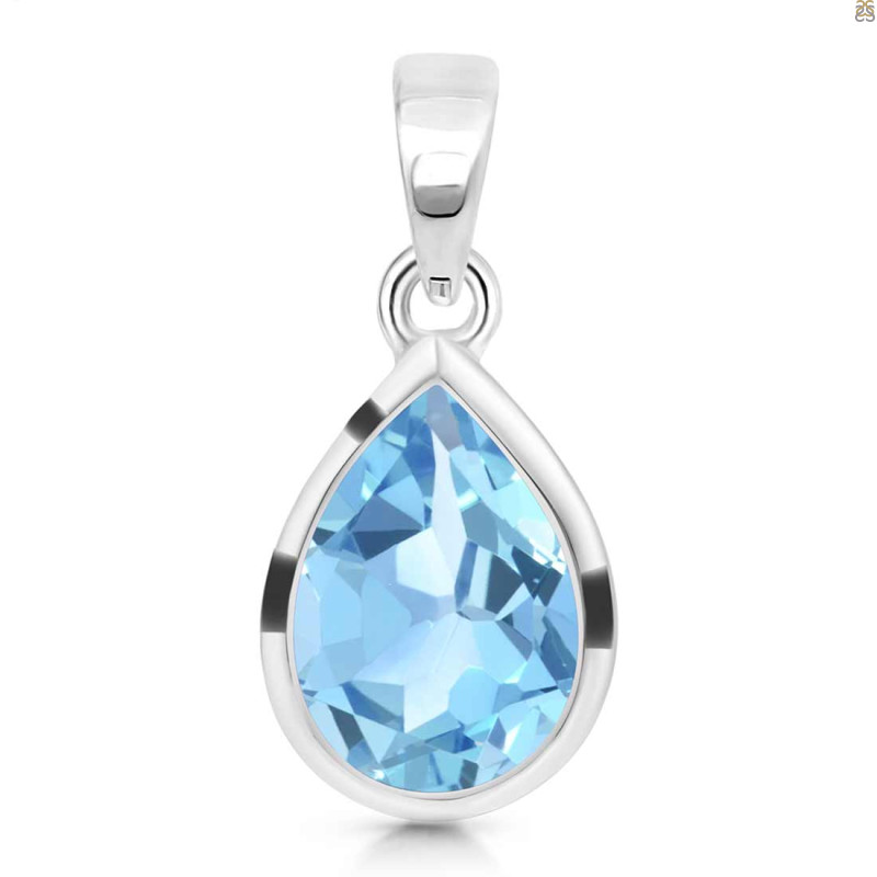 Blue Topaz Pendant BTZ-RDP-470.
