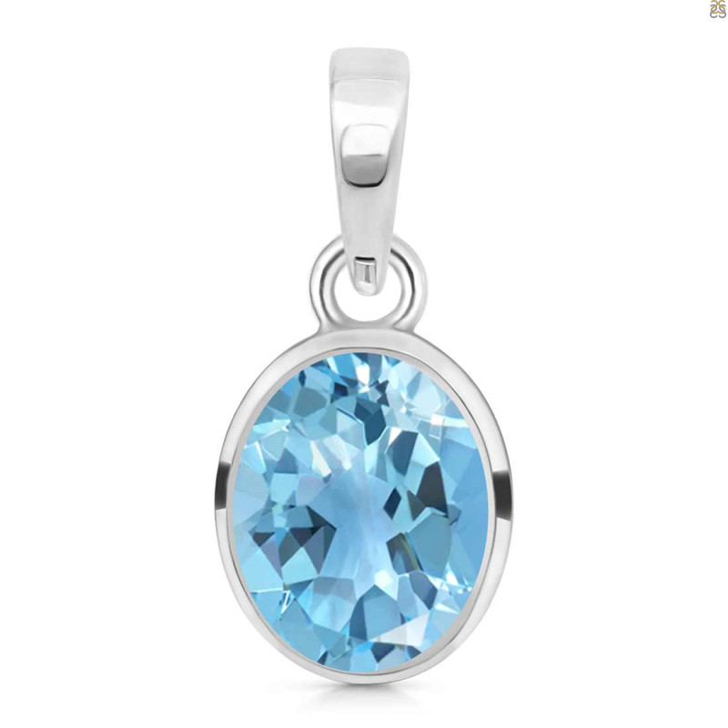 Blue Topaz Pendant BTZ-RDP-734.