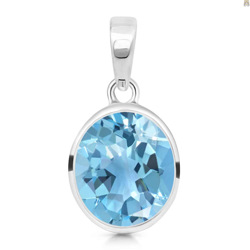 Blue Topaz Pendant BTZ-RDP-737.