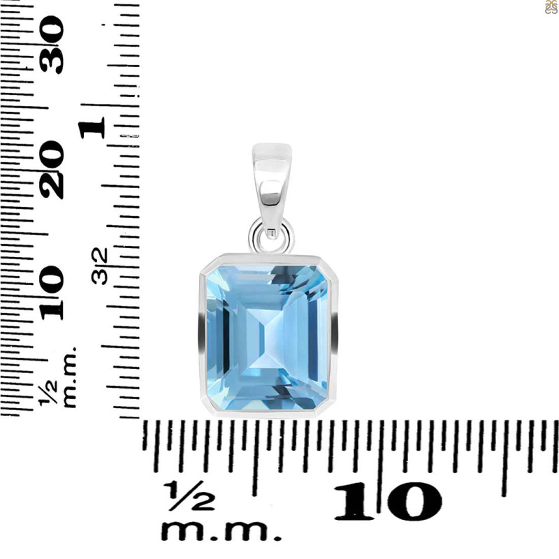 Blue Topaz Pendant BTZ-RDP-791.
