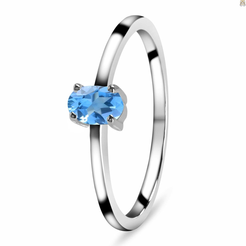 Swiss Blue Topaz Ring
