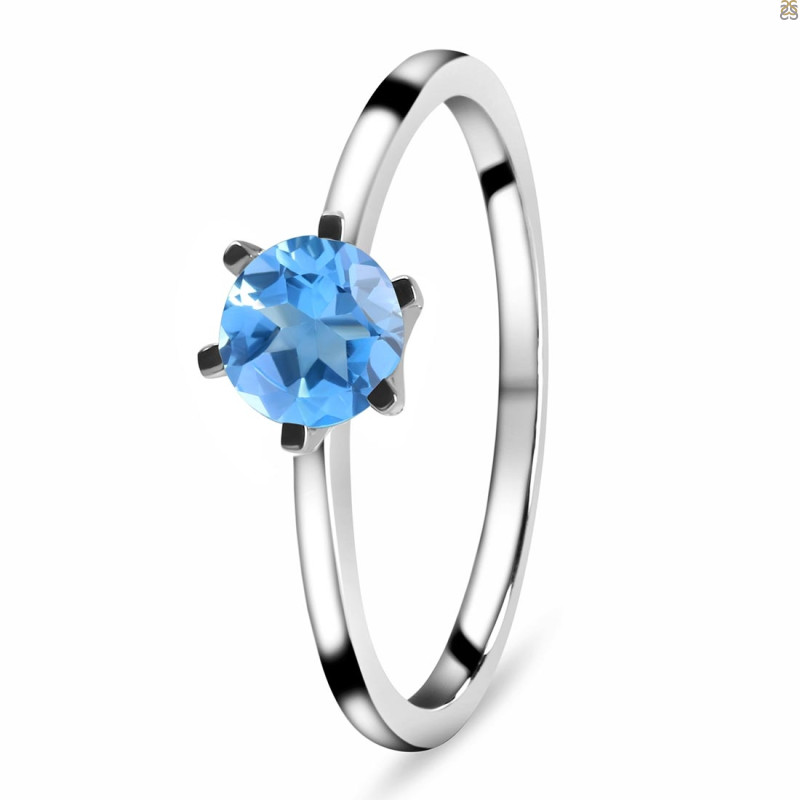 Swiss Blue Topaz Ring