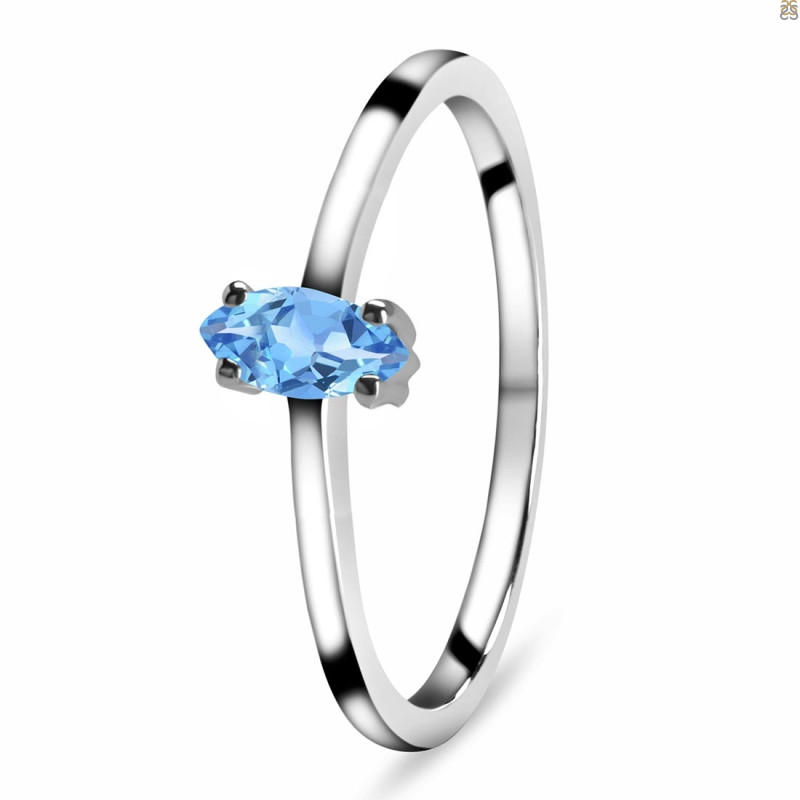 Swiss Blue Topaz Ring