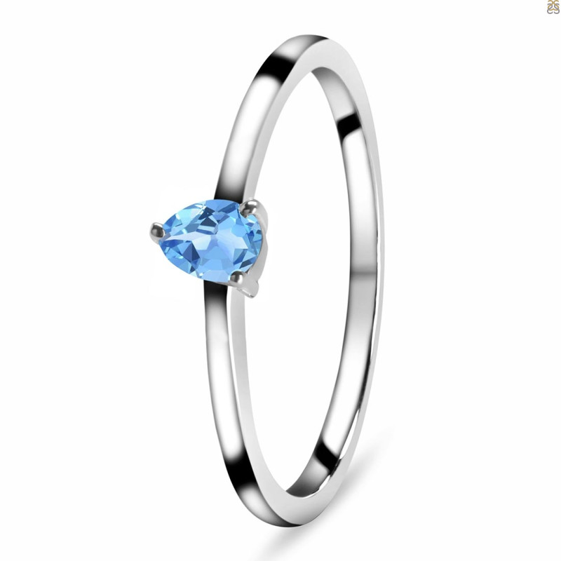 Swiss Blue Topaz Ring