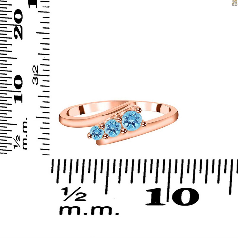Blue Topaz Ring BTZ-RDR-2588.